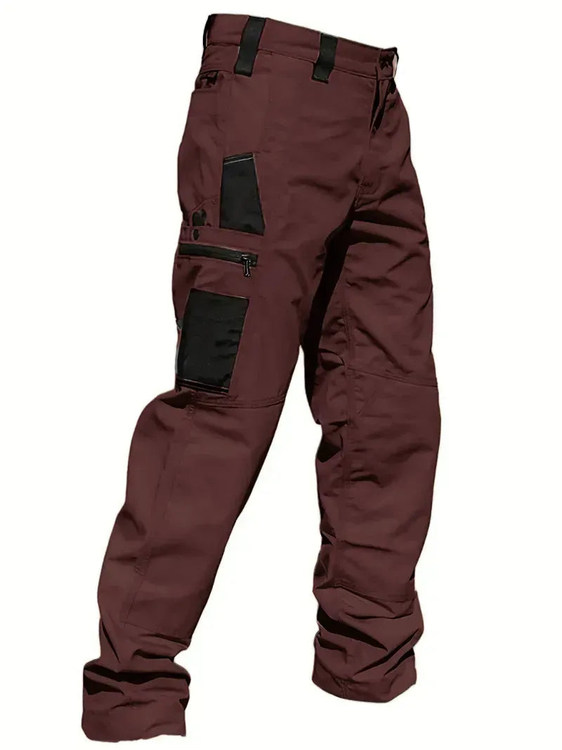 Men’s tactical pants, slightly stretchy waterproof fabric.Durable hard shell construction, wear-resistant workwear pants with checkered fabric.