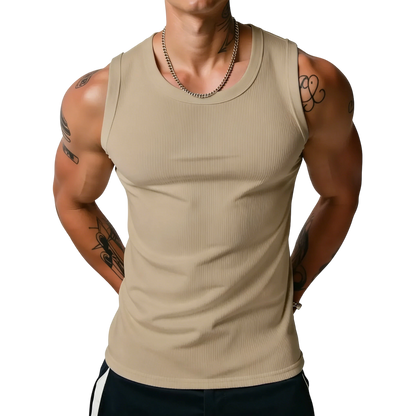 ⏰Final 3 hours 80% OFF🔥Men’s Wide Strap Ribbed Tank Top, High Stretch Breathable Muscle Tank, Heavyweight Drapey Fit Gym & Casual Sleeveless Shirt