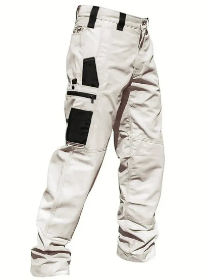 Men’s tactical pants, slightly stretchy waterproof fabric.Durable hard shell construction, wear-resistant workwear pants with checkered fabric.