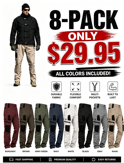 Men’s tactical pants, slightly stretchy waterproof fabric.Durable hard shell construction, wear-resistant workwear pants with checkered fabric.