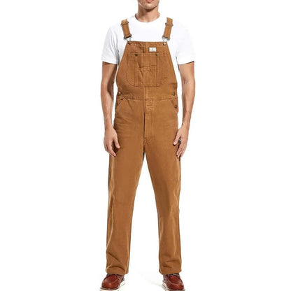 🔥Last Day Promotion🔥Men's Denim Bib Overalls,  Workwear with Adjustable Straps and Convenient Tool Pockets