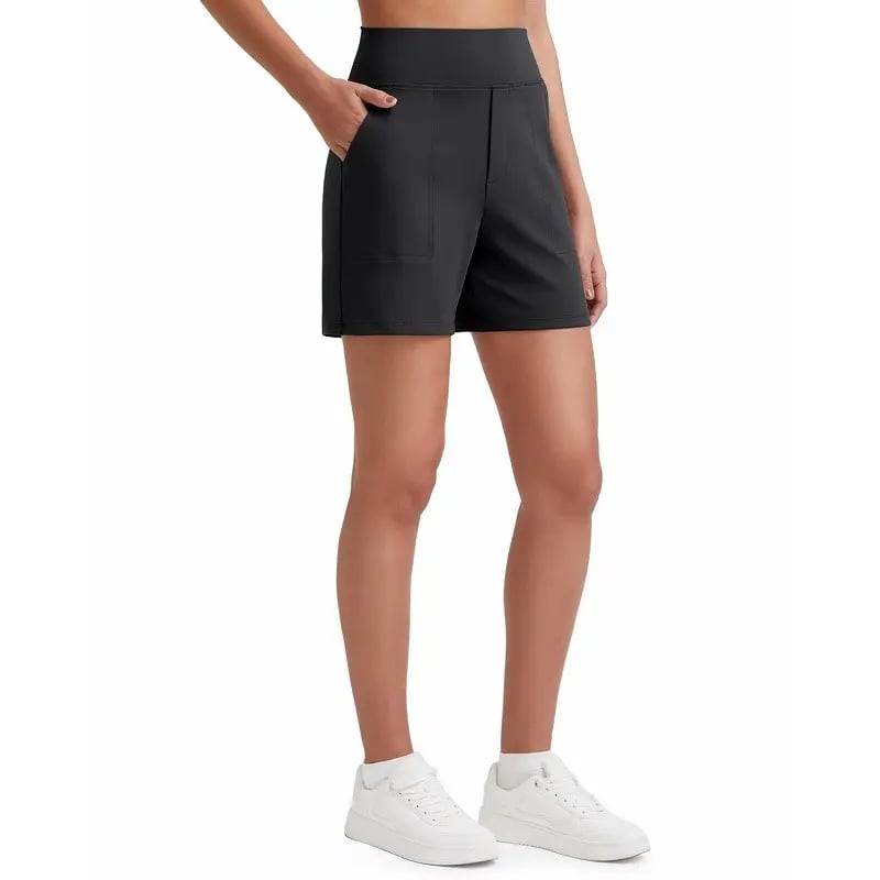 Women's Athletic Shorts High Waisted Running Yoga Shorts Summer Casual Burmuda Shorts with Pockets Activewear