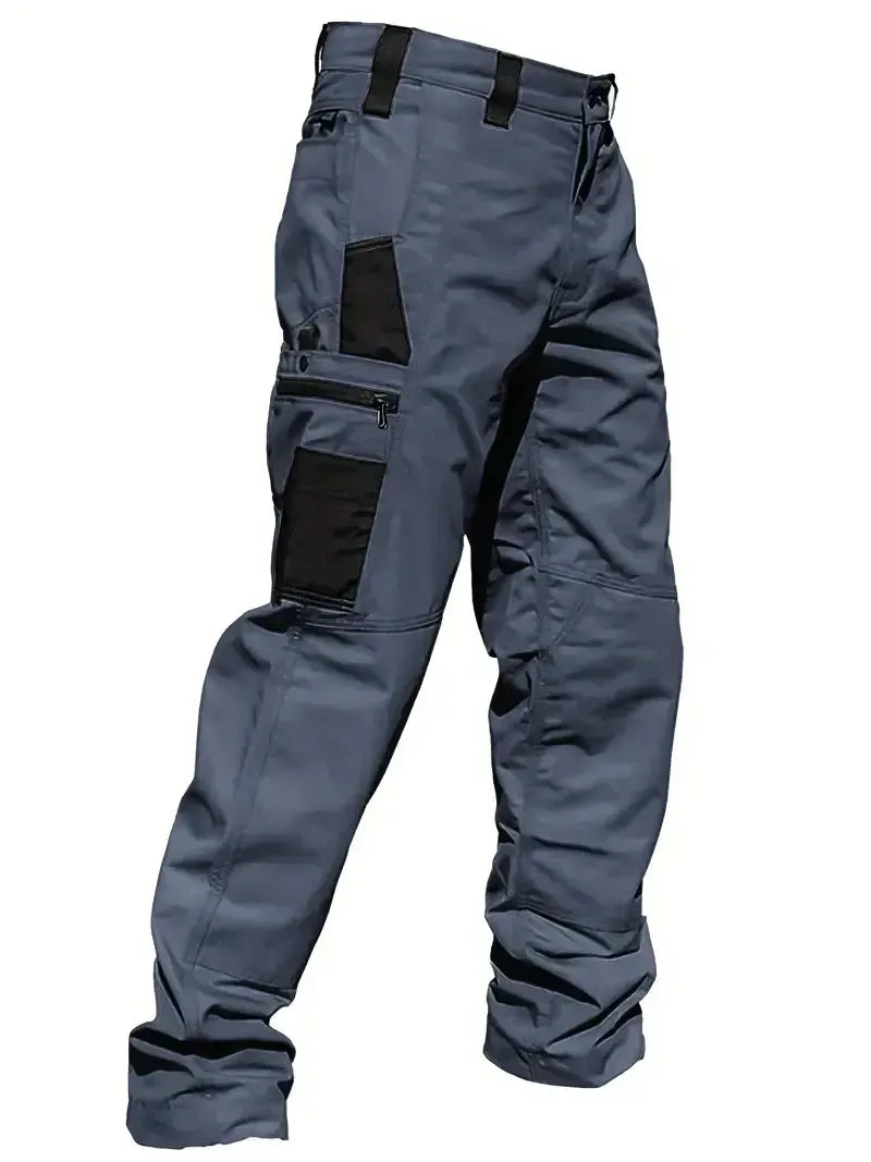 Men’s tactical pants, slightly stretchy waterproof fabric.Durable hard shell construction, wear-resistant workwear pants with checkered fabric.
