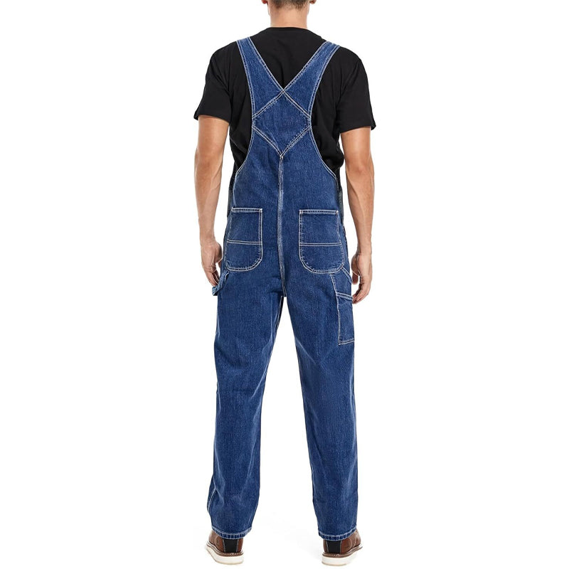 🔥Last Day Promotion🔥Men's Denim Bib Overalls,  Workwear with Adjustable Straps and Convenient Tool Pockets