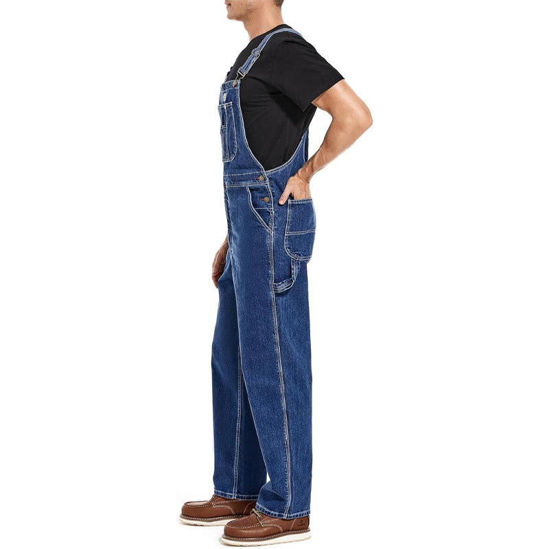 🔥Last Day Promotion🔥Men's Denim Bib Overalls,  Workwear with Adjustable Straps and Convenient Tool Pockets