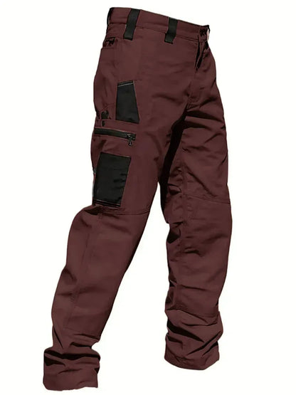 Men’s tactical pants, slightly stretchy waterproof fabric.Durable hard shell construction, wear-resistant workwear pants with checkered fabric.