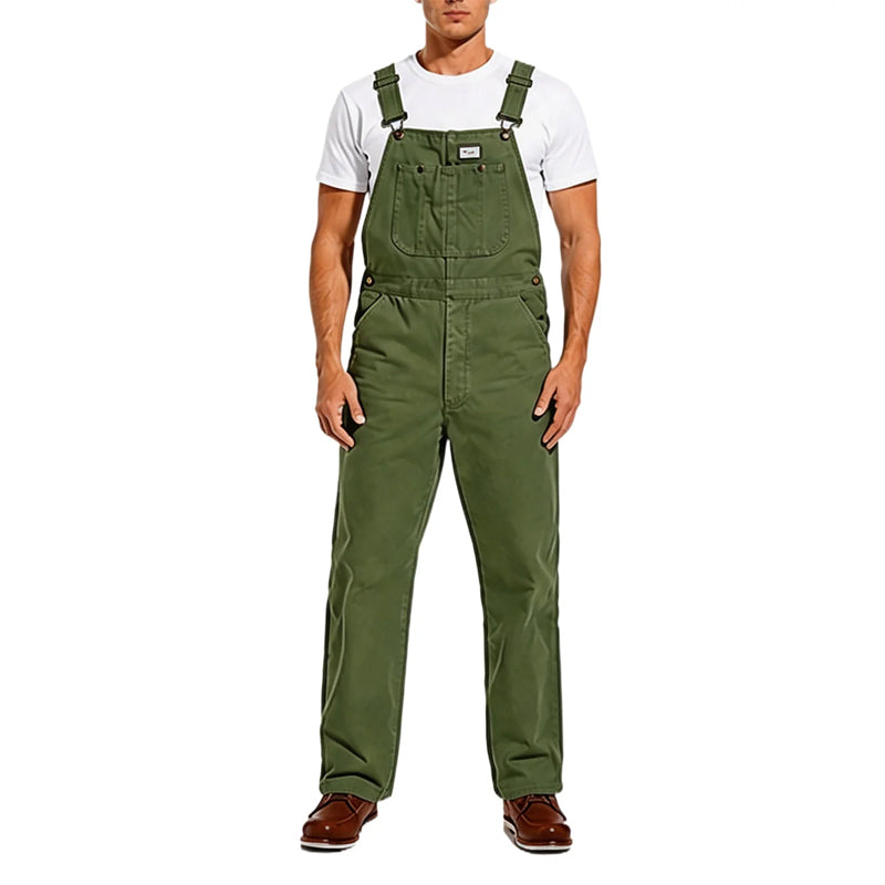 🔥Last Day Promotion🔥Men's Denim Bib Overalls,  Workwear with Adjustable Straps and Convenient Tool Pockets