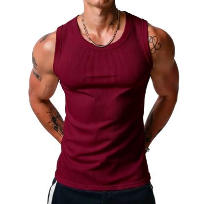 ⏰Final 3 hours 80% OFF🔥Men’s Wide Strap Ribbed Tank Top, High Stretch Breathable Muscle Tank, Heavyweight Drapey Fit Gym & Casual Sleeveless Shirt