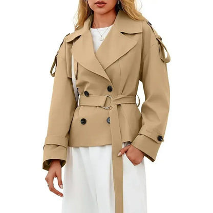 Womens Cropped Trench Coat