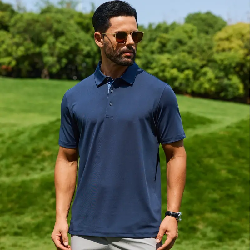 Men's Polo Shirts – Soft Breathable Cotton, Comfortable Short Sleeve Casual Fit, Classic Collared Polo Shirts