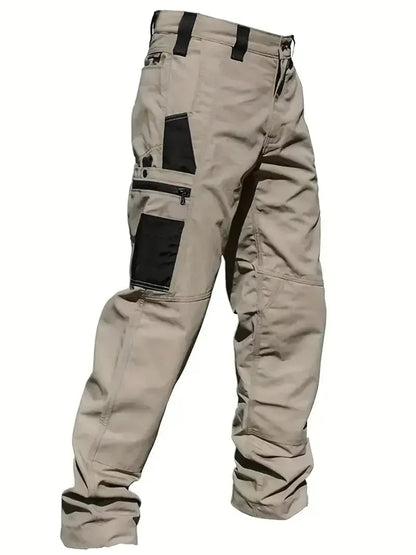 Men’s tactical pants, slightly stretchy waterproof fabric.Durable hard shell construction, wear-resistant workwear pants with checkered fabric.