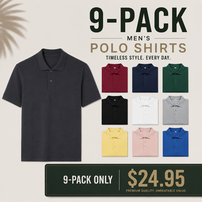 Men's Lightweight Classic Fit Short Sleeve Polo Shirts