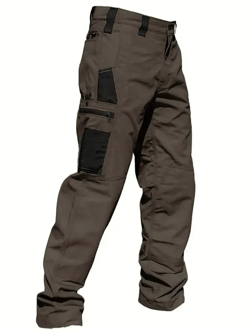 Men’s tactical pants, slightly stretchy waterproof fabric.Durable hard shell construction, wear-resistant workwear pants with checkered fabric.