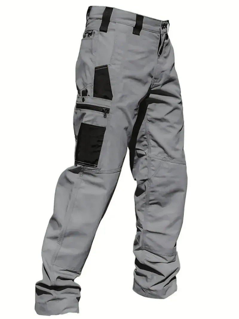 Men’s tactical pants, slightly stretchy waterproof fabric.Durable hard shell construction, wear-resistant workwear pants with checkered fabric.