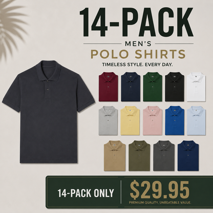 Men's Lightweight Classic Fit Short Sleeve Polo Shirts